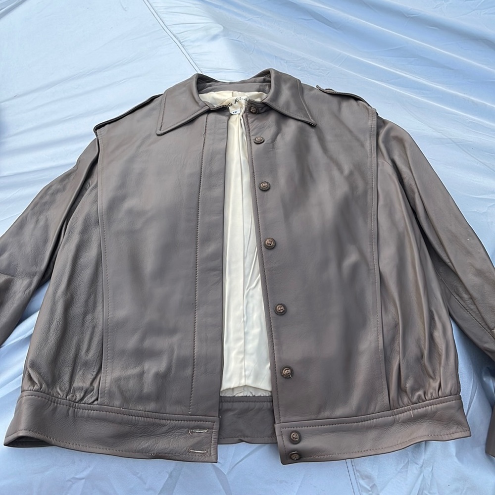Vintage Lillie Rubin leather jacket and pants.